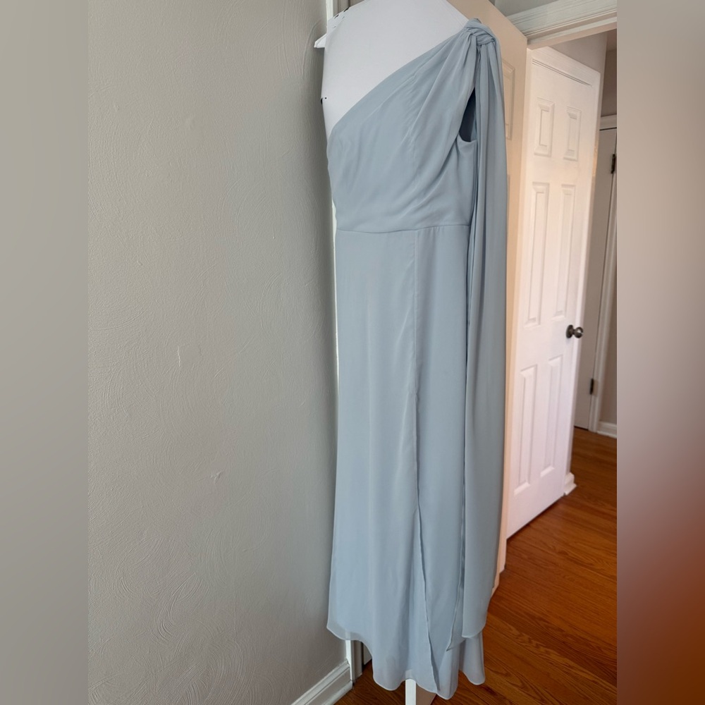 Birdy Grey Soft Blue One-Shoulder Dress